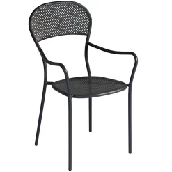 Viadurini in the Garden Gartenstühle Metall-Stapelbarer Gartenstuhl mit anthrazitfarbener Eisenstruktur - Nadege