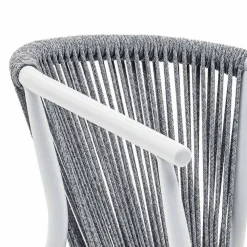 Varaschin Gartenstühle Metall-Stapelbarer Gartenstuhl mit gepolsterten Armlehnen H 73cm - Smart von