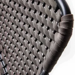 Viadurini in the Garden Gartenstühle Metall-Stapelbarer Gartenstuhl mit Metallarmlehnen und Seil, 4 Stück - Kabarett