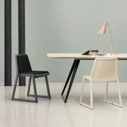 Viadurini Living Moderne Stühle-Stapelbarer Holzstuhl mit Samtsitz Made in Italy, 2 Stück - Leipzig