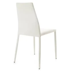 Viadurini Living Moderne Stühle-Stapelbarer Küchenstuhl mit 4-teiligem Kunstleder bezogen - Umbrien