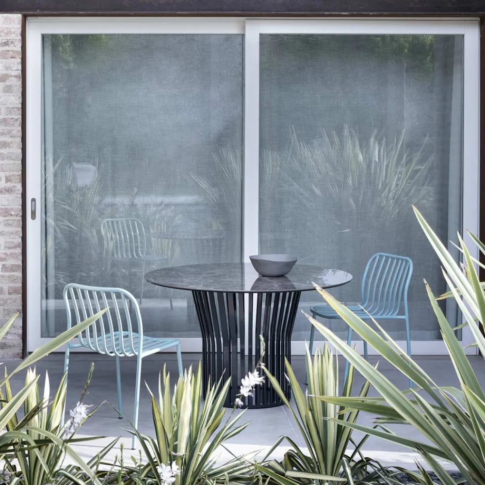 Viadurini in the Garden Gartenstühle Metall-Stapelbarer Metallstuhl für den Außenbereich Made in Italy 2 Stück - Simply