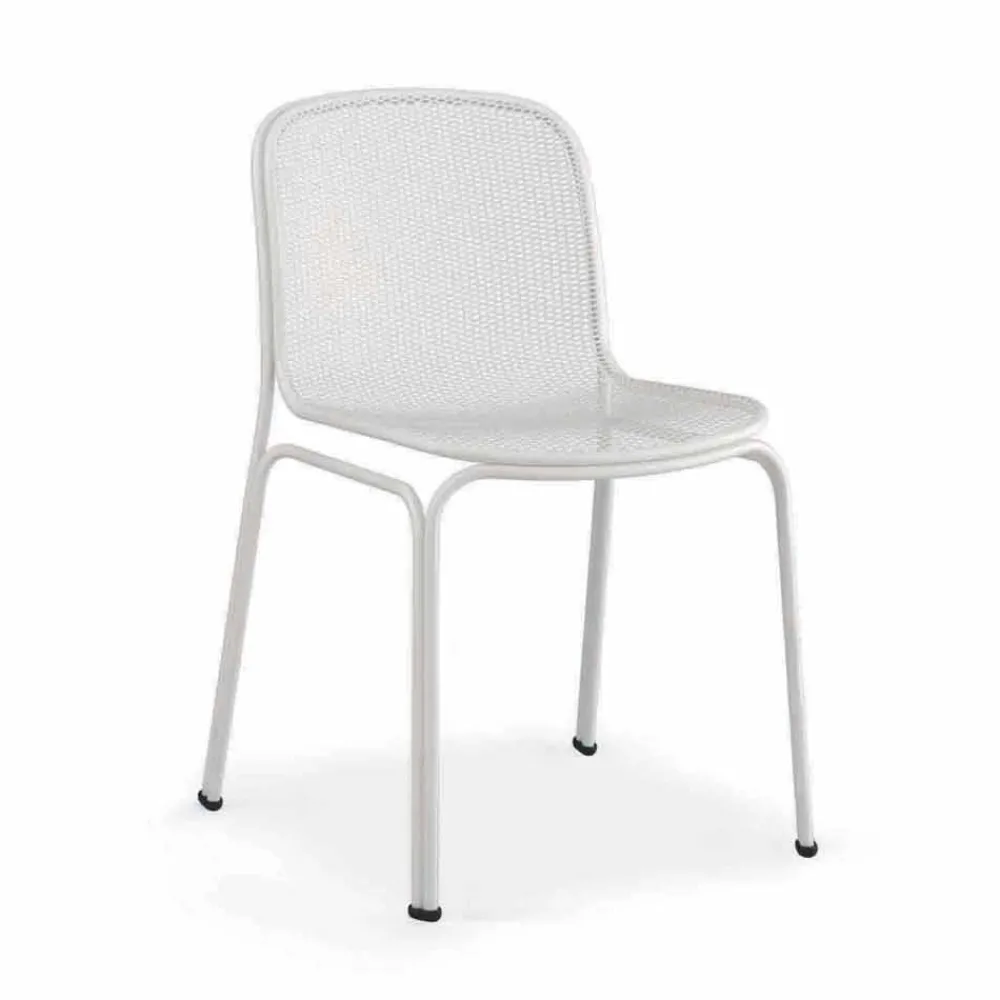 Viadurini in the Garden Gartenstühle Metall-Stapelbarer Metallstuhl im Freien Hergestellt in Italien, 4 Stück - Prunella