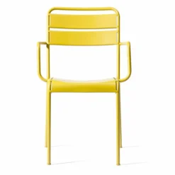 Viadurini in the Garden Gartenstühle Metall-Stapelbarer Outdoor Stuhl pulverbeschichtet Made in Italy, 4 Stück - Amina