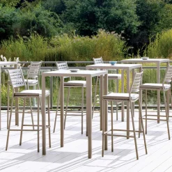 Viadurini in the Garden Outdoor Hocker-Stapelbarer Outdoor-Hocker aus lackiertem Stahl Made in Italy - Nilda