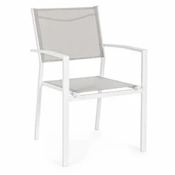 Viadurini in the Garden Gartenstühle Metall-Stapelbarer Outdoor-Stuhl aus Textilene Homemotion, 6-teilig - Narcissa