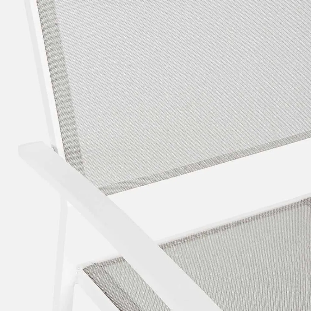 Viadurini in the Garden Gartenstühle Metall-Stapelbarer Outdoor-Stuhl aus Textilene Homemotion, 6-teilig - Narcissa