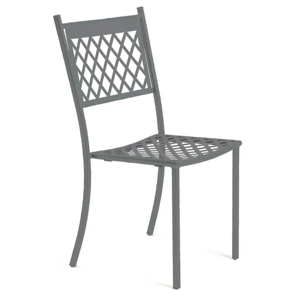 Viadurini in the Garden Gartenstühle Metall-Stapelbarer Outdoor-Stuhl aus verzinktem Stahl Made in Italy 4 Stück - Celia