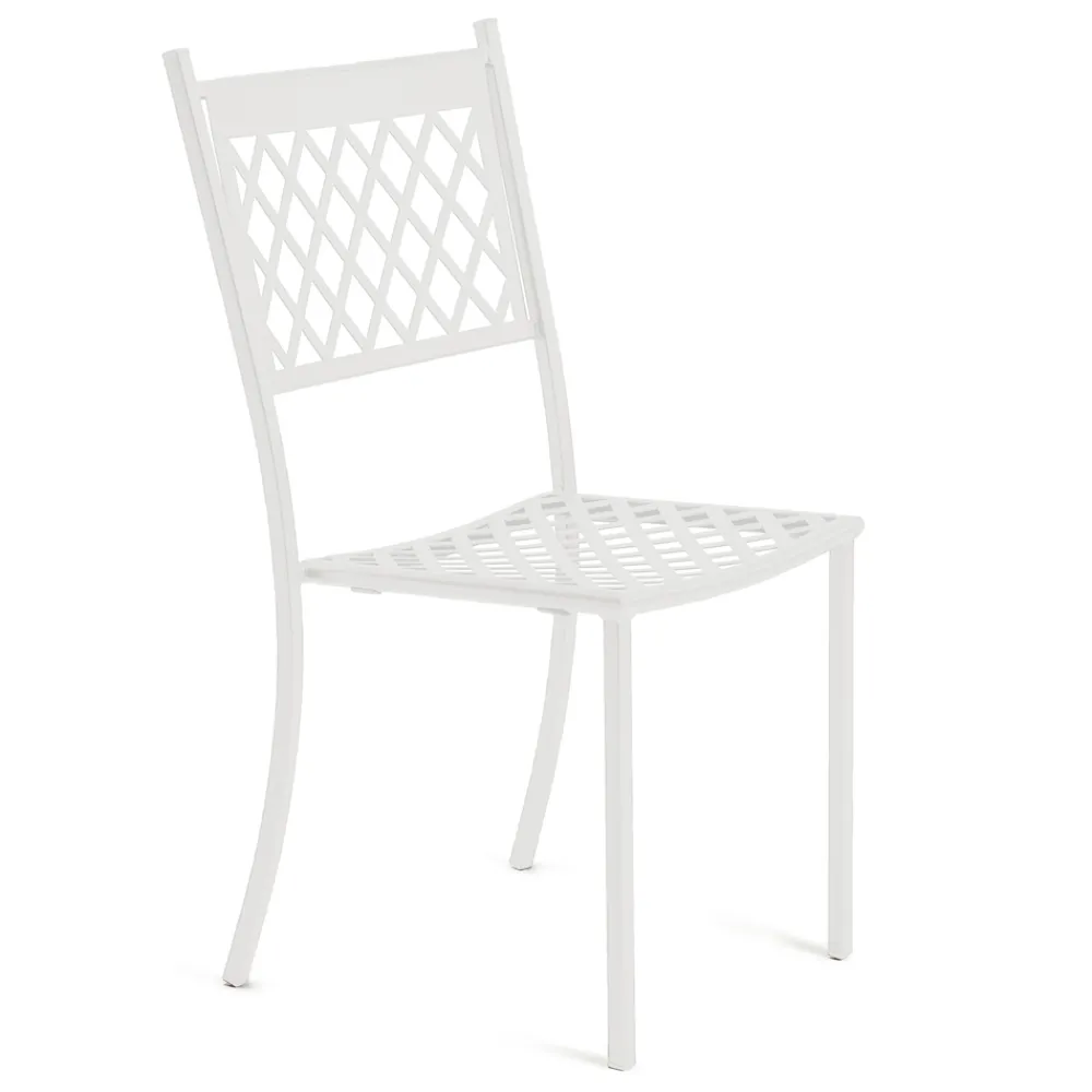 Viadurini in the Garden Gartenstühle Metall-Stapelbarer Outdoor-Stuhl aus verzinktem Stahl Made in Italy 4 Stück - Celia