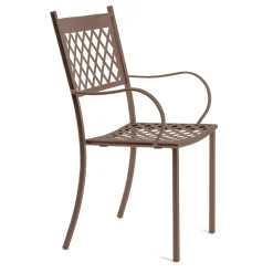 Viadurini in the Garden Gartenstühle Metall-Stapelbarer Outdoor-Stuhl aus verzinktem Stahl Made in Italy 4 Stück - Celia