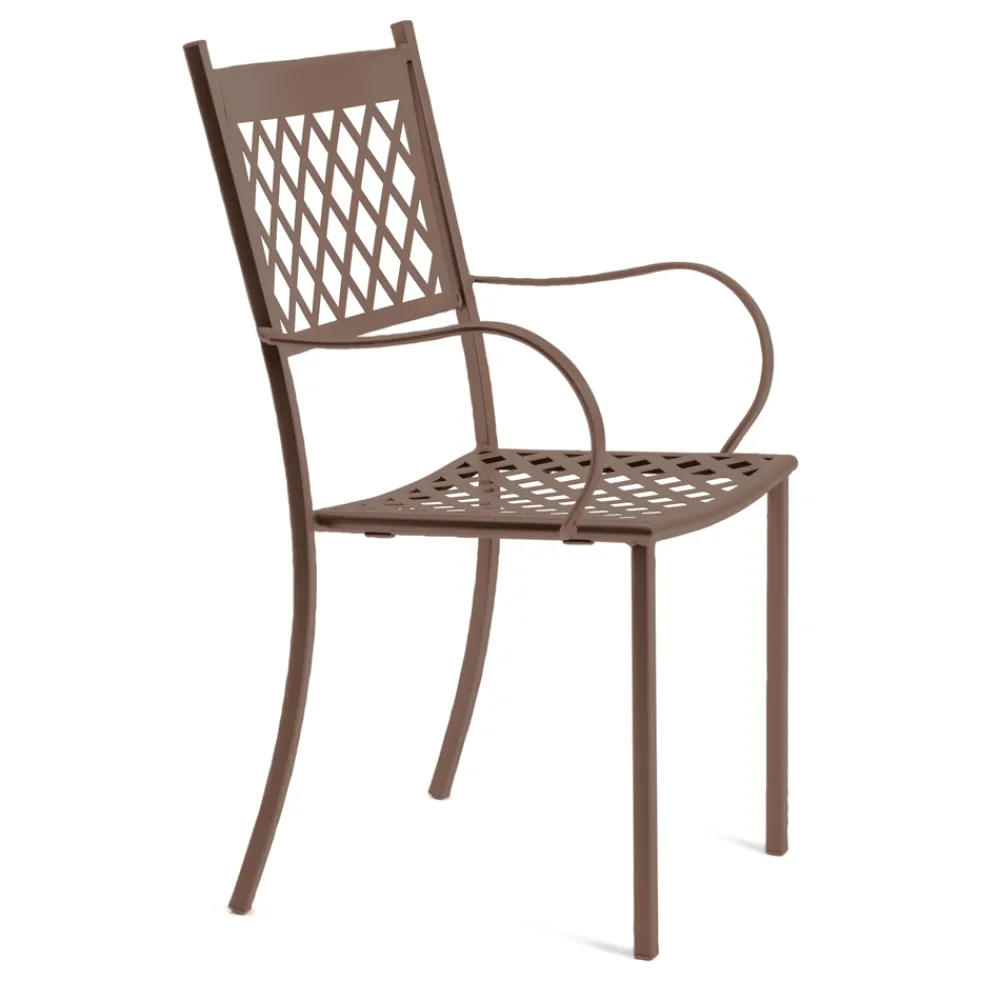 Viadurini in the Garden Gartenstühle Metall-Stapelbarer Outdoor-Stuhl aus verzinktem Stahl Made in Italy 4 Stück - Celia