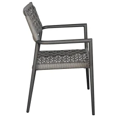 Viadurini in the Garden Gartenstühle Metall-Stapelbarer Outdoor-Stuhl mit Sitz und Rückenlehne aus Twist-Geflecht - Solefresco