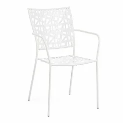 Viadurini in the Garden Gartenstühle Metall-Stapelbarer Outdoor-Stuhl aus mattem Stahl, 4 Stück - Ralia