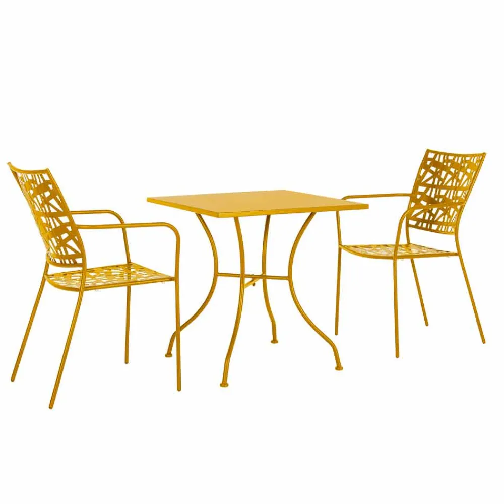 Viadurini in the Garden Gartenstühle Metall-Stapelbarer Outdoor-Stuhl aus mattem Stahl, 4 Stück - Ralia