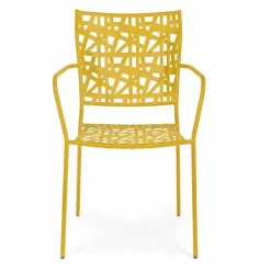 Viadurini in the Garden Gartenstühle Metall-Stapelbarer Outdoor-Stuhl aus mattem Stahl, 4 Stück - Ralia