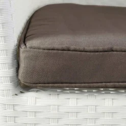 Viadurini in the Garden Metallsessel-Stapelbarer Stuhl aus Aluminium mit weißem Korbgeflecht - Bruma