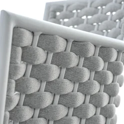 Viadurini in the Garden Gartenstühle Metall-Stapelbarer Stuhl mit gepolsterten Seilarmlehnen und Rückenlehne - Gardenia