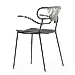 Viadurini Living Moderne Stühle-Stapelbarer Stuhl mit Metallstruktur und Seil Made in Italy, 2 Stück - Trosa