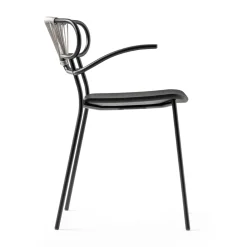 Viadurini Living Moderne Stühle-Stapelbarer Stuhl mit Metallstruktur und Seil Made in Italy, 2 Stück - Trosa