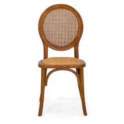 Viadurini Living Moderne Stühle-Stapelbarer Wohnzimmersessel aus Ailando-Holz und Wiener Stroh - Laguna