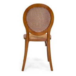 Viadurini Living Moderne Stühle-Stapelbarer Wohnzimmersessel aus Ailando-Holz und Wiener Stroh - Laguna