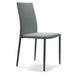 Viadurini Living Moderne Stühle-Stapelbarer Wohnzimmerstuhl, gepolstert und gepolstert mit Öko-Leder – Monamour