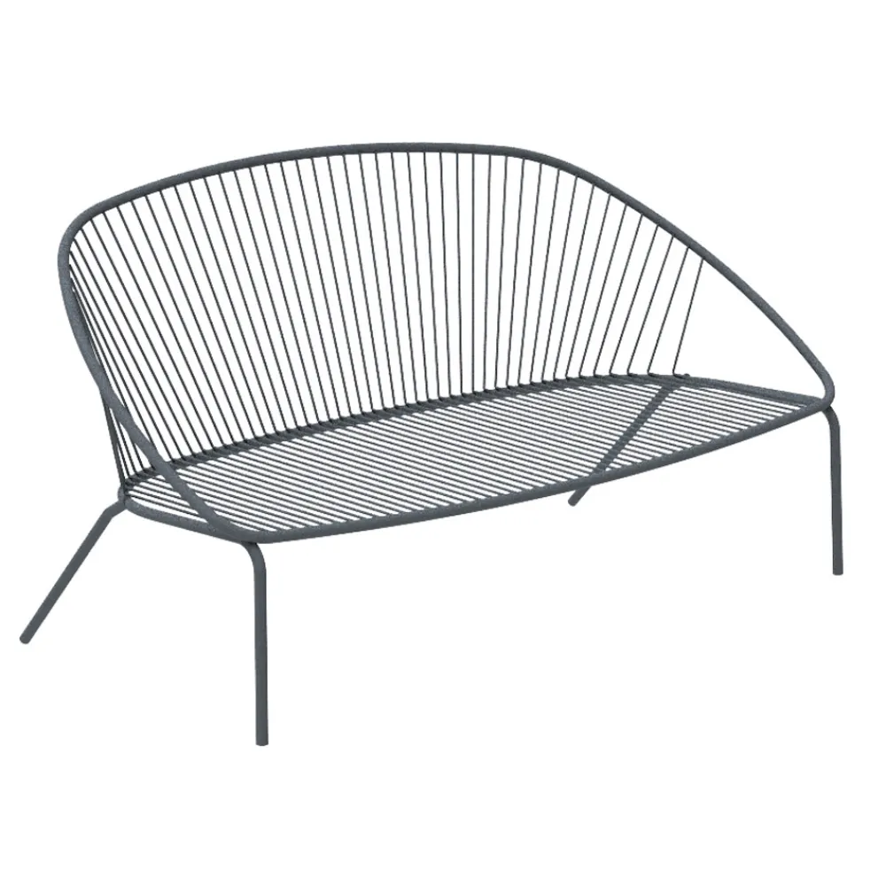 Viadurini in the Garden Gartensofas-Stapelbares Gartensofa aus verzinktem Stahl Made in Italy - Sansa