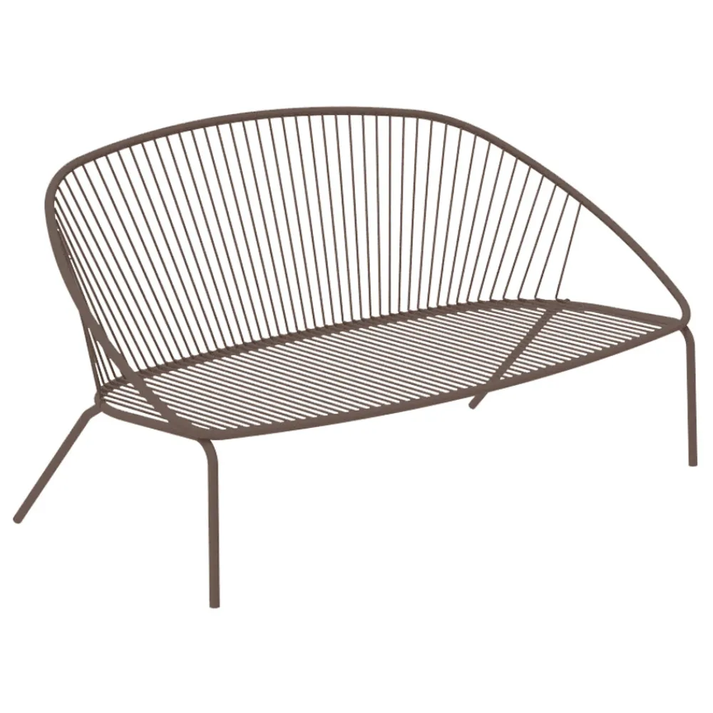 Viadurini in the Garden Gartensofas-Stapelbares Gartensofa aus verzinktem Stahl Made in Italy - Sansa