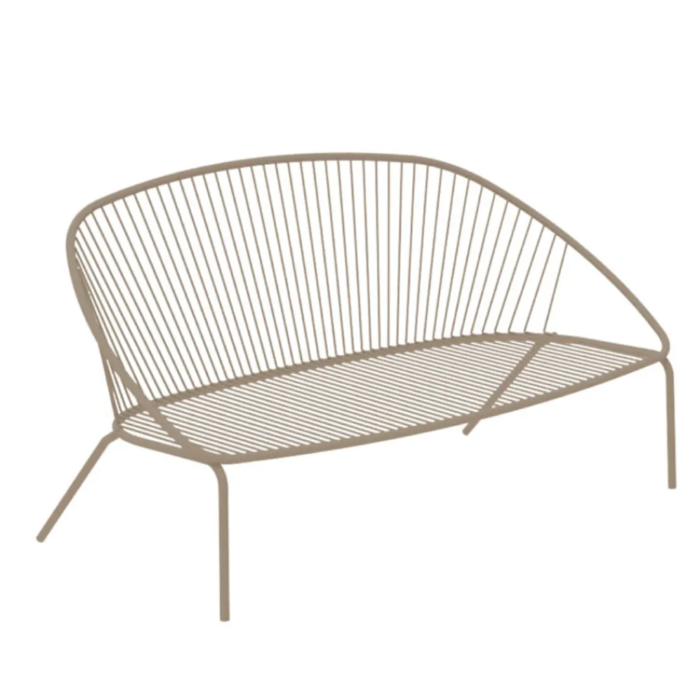 Viadurini in the Garden Gartensofas-Stapelbares Gartensofa aus verzinktem Stahl Made in Italy - Sansa