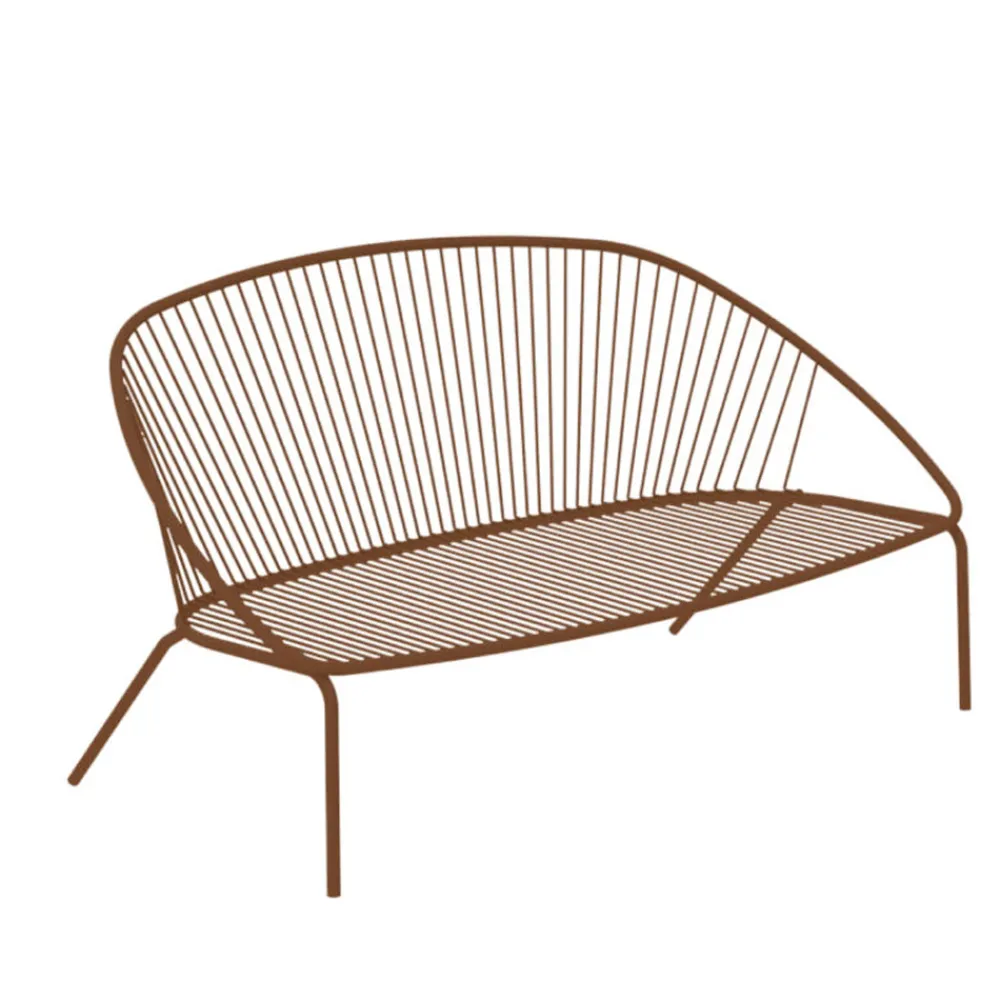 Viadurini in the Garden Gartensofas-Stapelbares Gartensofa aus verzinktem Stahl Made in Italy - Sansa