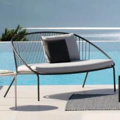 Viadurini in the Garden Gartensofas-Stapelbares Gartensofa aus verzinktem Stahl Made in Italy - Sansa