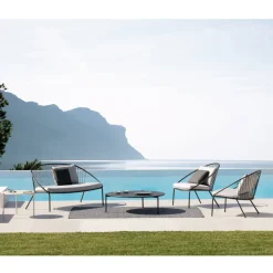 Viadurini in the Garden Gartensofas-Stapelbares Gartensofa aus verzinktem Stahl Made in Italy - Sansa