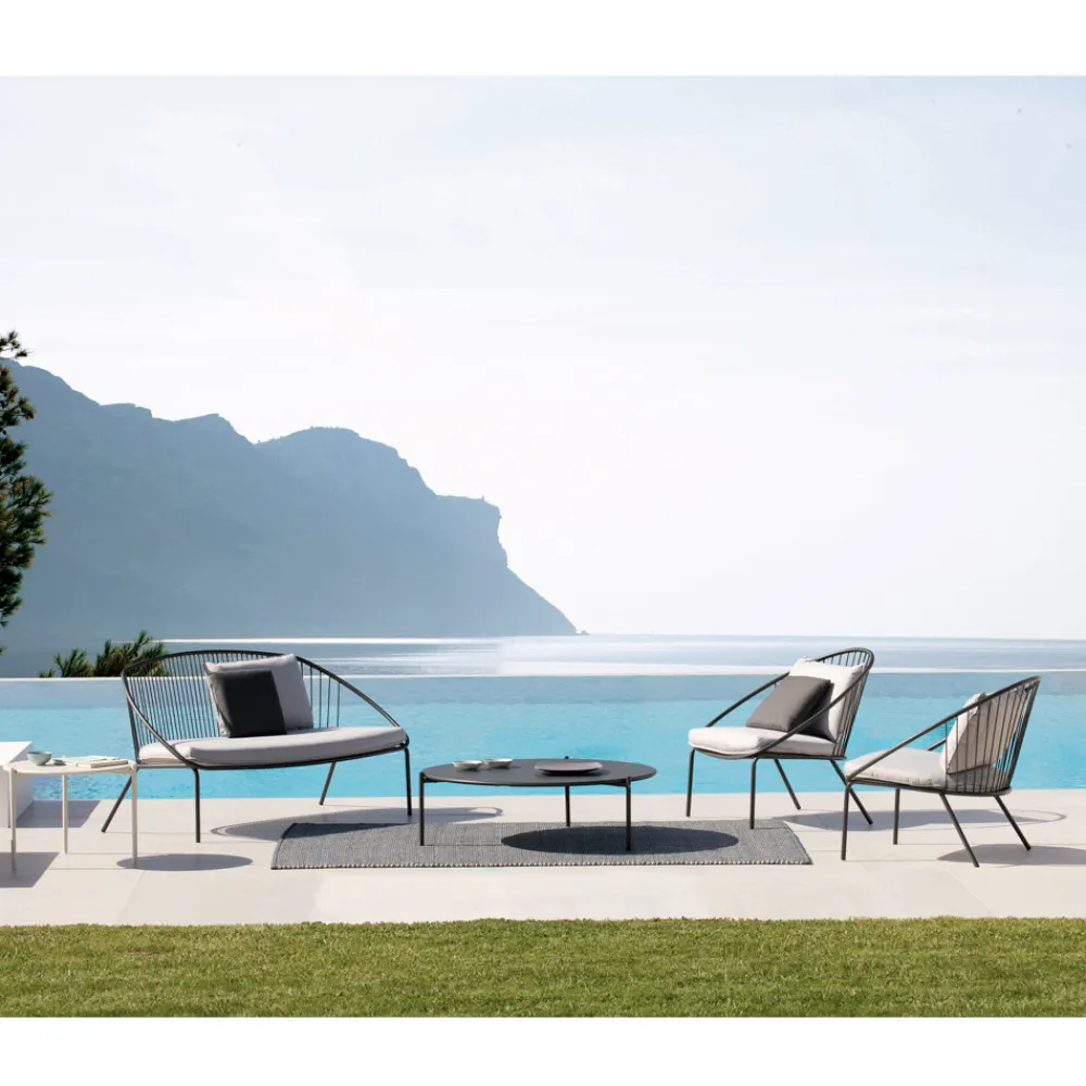 Viadurini in the Garden Gartensofas-Stapelbares Gartensofa aus verzinktem Stahl Made in Italy - Sansa