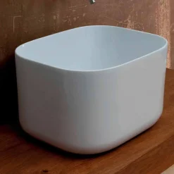 Viadurini Bathroom Farbige Waschbecken-Star Rechteckiges Aufsatzwaschbecken aus Keramik in modernem Design 50x40cm