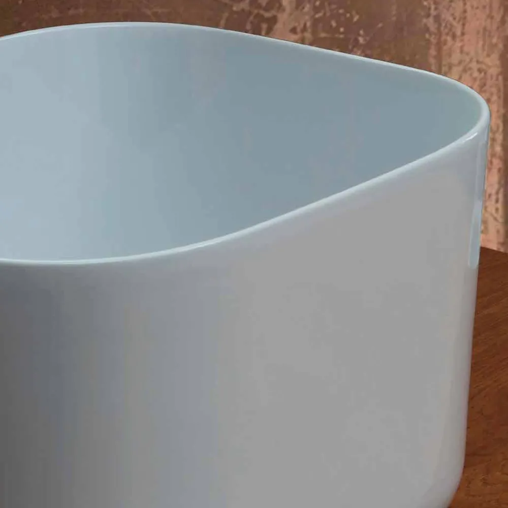 Viadurini Bathroom Farbige Waschbecken-Star Rechteckiges Aufsatzwaschbecken aus Keramik in modernem Design 50x40cm