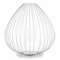 Viadurini Lighting Design Tischlampen-Steh- oder Stützlampe aus weißem oder bronzefarbenem Metalldraht - Laterne