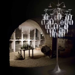 Aldo Bernardi Designer Stehlampen-Stehlampe 30 umgekippte Gläser Sauvignon von