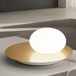 Viadurini Lighting Moderne Stehlampen-Stehlampe aus Aluminium, Metall und weißem Glas - Luma