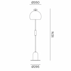 Il Fanale Designer Stehlampen-Stehlampe aus Aluminium und Luxusmessing Made in Italy - Bonton by