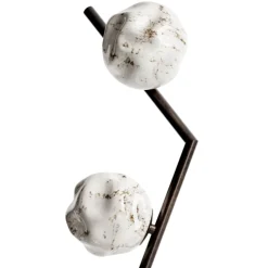 Viadurini Lighting Designer Stehlampen-Stehlampe aus dunklem Messing und Steinglas, hergestellt in Italien – Bottega