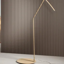 Viadurini Lighting Moderne Stehlampen-Stehlampe aus in verschiedenen Farben lackiertem Metall und dimmbarer LED – Ahorn