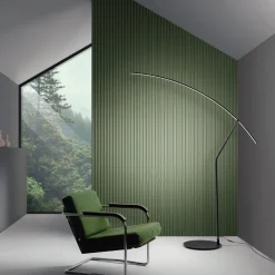 Viadurini Lighting Moderne Stehlampen-Stehlampe aus in verschiedenen Farben lackiertem Metall und dimmbarer LED – Ahorn