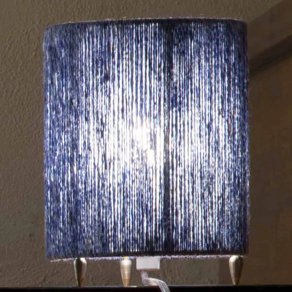 Viadurini by Sideform Moderne Stehlampen-Stehlampe aus Messing und gefärbter Wolle, hergestellt in Italien Evita