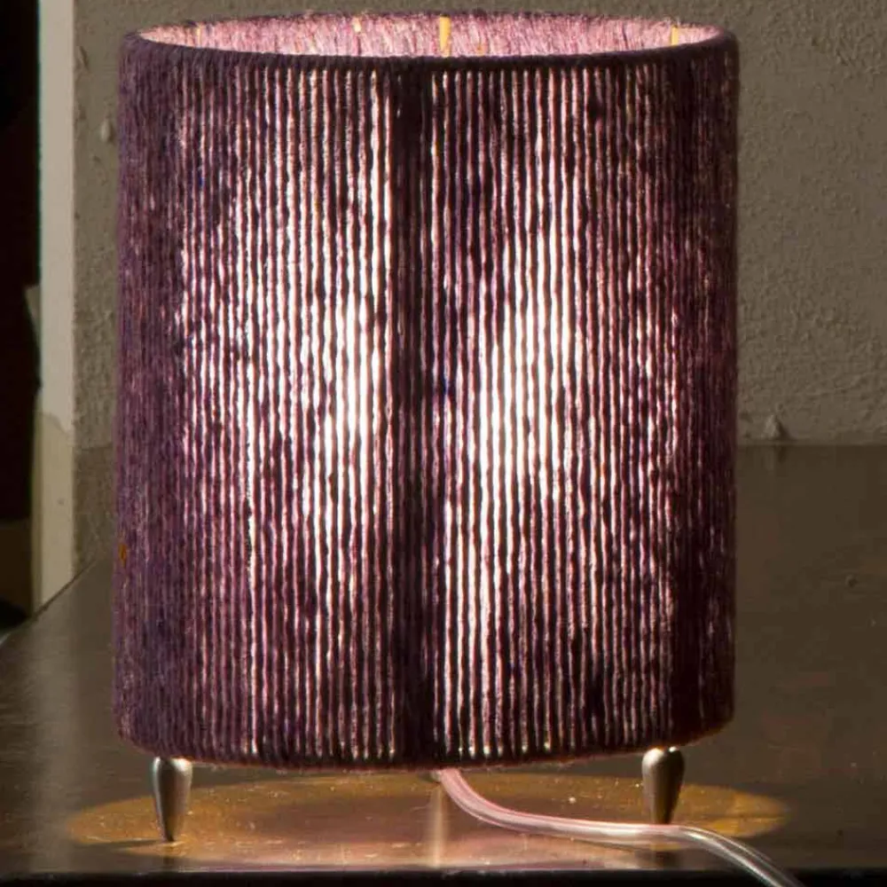 Viadurini by Sideform Moderne Stehlampen-Stehlampe aus Messing und gefärbter Wolle, hergestellt in Italien Evita