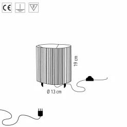 Viadurini by Sideform Moderne Stehlampen-Stehlampe aus Messing und gefärbter Wolle, hergestellt in Italien Evita