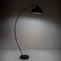 Viadurini Lighting Moderne Stehlampen-Stehlampe aus schwarzem und goldenem Metall mit verstellbarem Lampenschirm - Steave