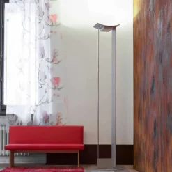 Viadurini Lighting Moderne Stehlampen-Stehlampe mit integrierter LED aus lackiertem Metall Made in Italy - Indra