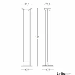 Viadurini Lighting Moderne Stehlampen-Stehlampe mit integrierter LED aus lackiertem Metall Made in Italy - Indra