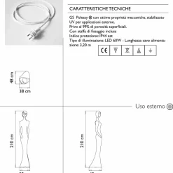 Myyour Lichtmöbel-Stehlampe mit LED-Licht Modernes Design für den Außenbereich - Penelope von