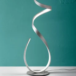 Viadurini Lighting Moderne Stehlampen-Stehlampe mit Struktur aus lackiertem Metall mit LED-Licht - Lumino